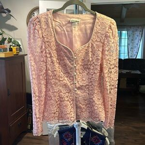After dark pink lace jacket S